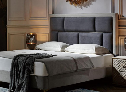 Bedden Meubels Slaap Hotel Dubbel Luxe Slaapkamer Bed Ontwerp Gestoffeerd Velours Nieuw